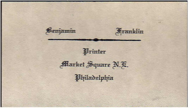 Бенджамин Франклин, до политической карьеры он занимался типографией 
