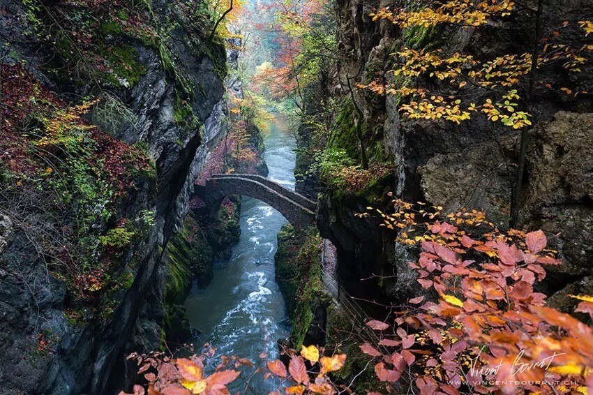 Мост в ущелье Арез, Швейцария