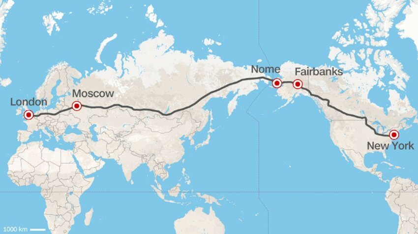 Россия планирует построить железную дорогу между Лондоном и Нью-Йорком