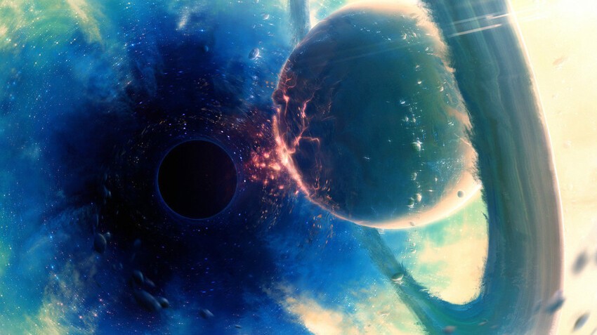 Чёрные дыры могут сливаться друг с другом.