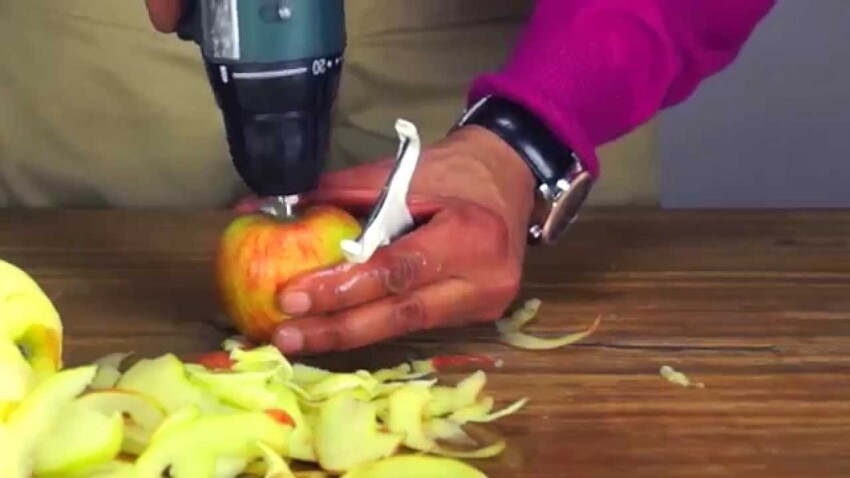 Самый быстрый способ очистки яблок 