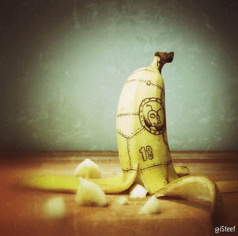 Банановый арт от художника Stephan Brusche