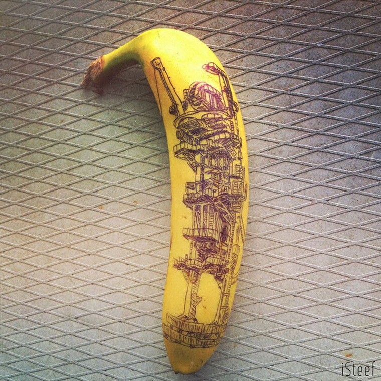 Банановый арт от художника Stephan Brusche