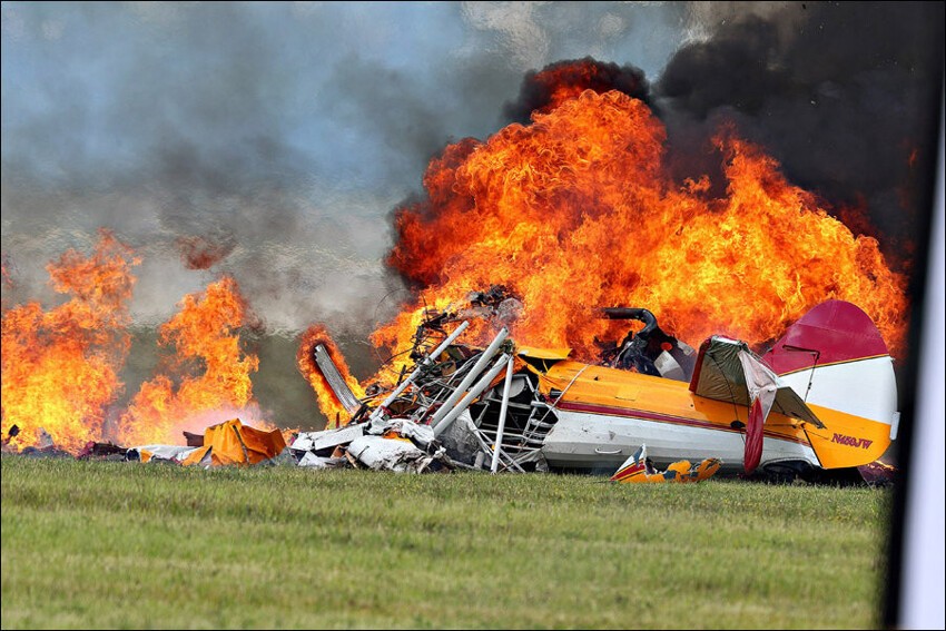 Ужасная авария на авиашоу в Дейтоне (штат Огайо)