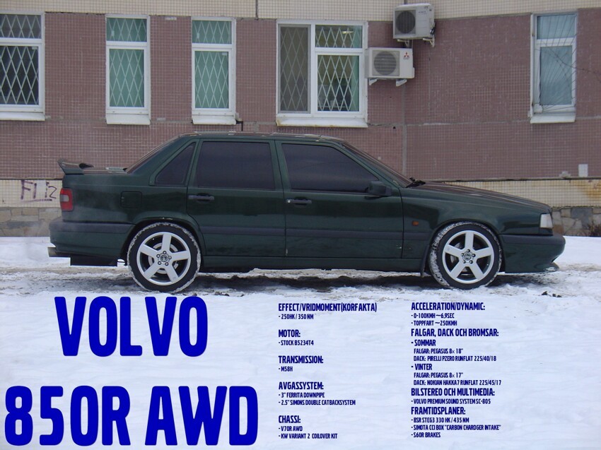 Volvo 850R AWD на снегу