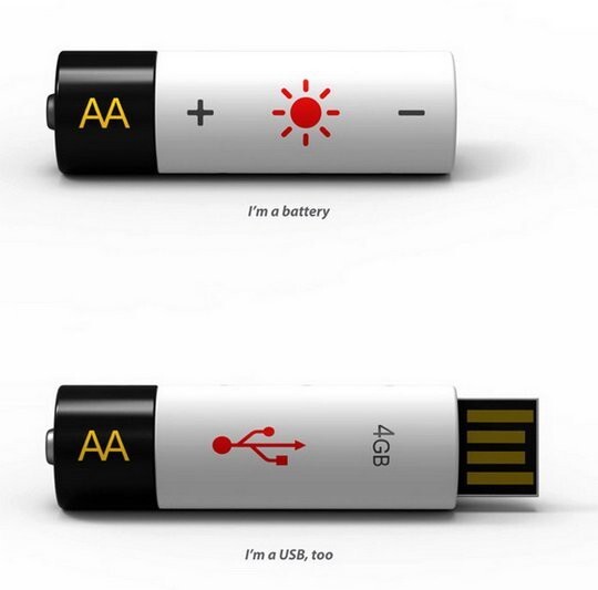 22. Батарейка с подзарядкой через USB