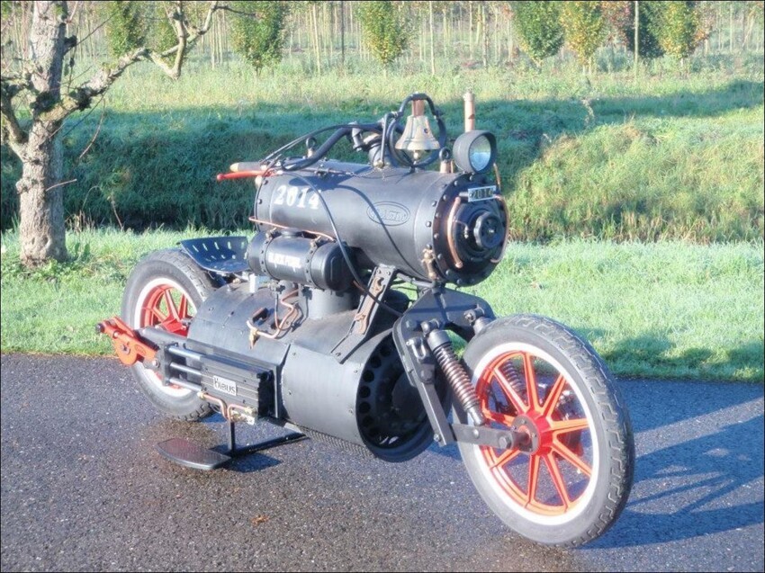 «Черная жемчужина» — паровой мотоцикл