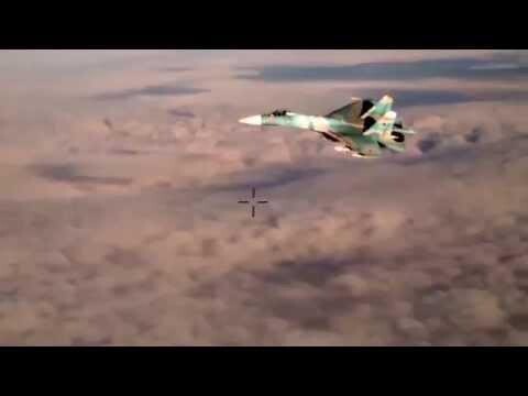 НАТО не пройдет!!! Су-27 перехватил самолет разведчик RC-135U 