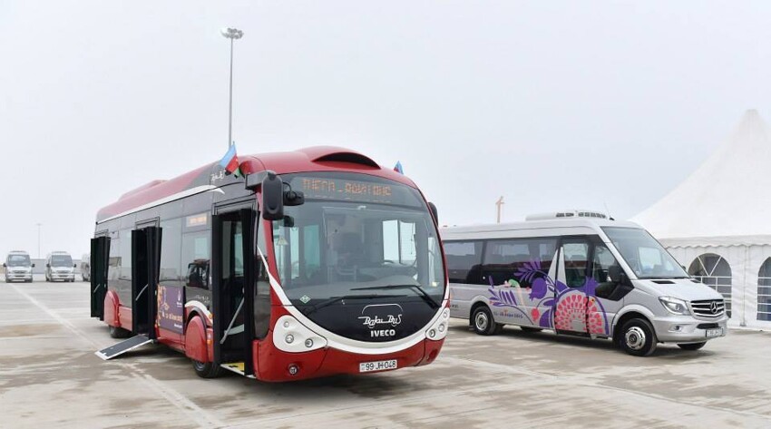 В связи с Европейскими Олимпийскими Играми 2015 года в столицу были привезены новые автобусы.