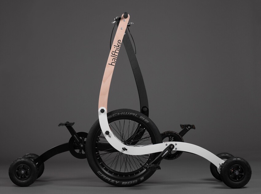 Креативный велосипед Halfbike необычной наружности