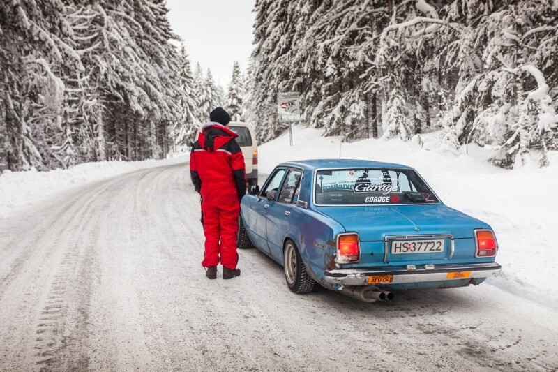 Зимний дрифт на Toyota Cressida