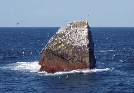 2. На вершину Роколла - скалы диаметром около 30 м, выступающей из океана на расстоянии в 460 км от побережья Великобритании - поднимались менее 20 человек с тех пор, как её обнаружили.