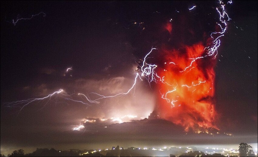 Пепел вулкана Кальбуко 