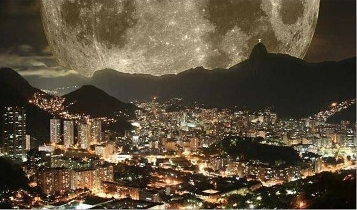 Вот как выглядит суперлуна в Рио де Жанейро