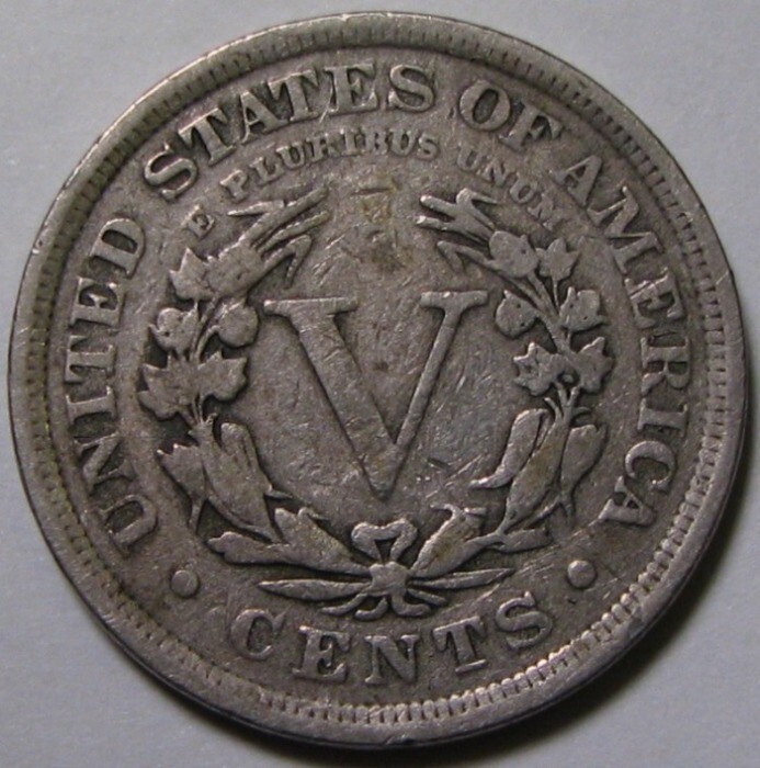 3. 5 центов 'V' никель (США, 1883)