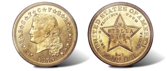7. $ 4 Стелла (США, 1879-80) 