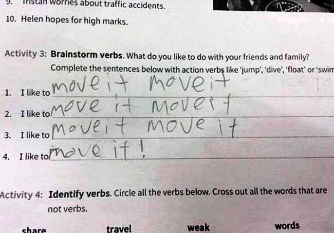 Смешные ответы детей в школьных тетрадях