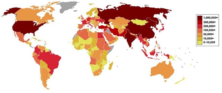Численность вооружённых сил государств мира состоянием на 2009 год