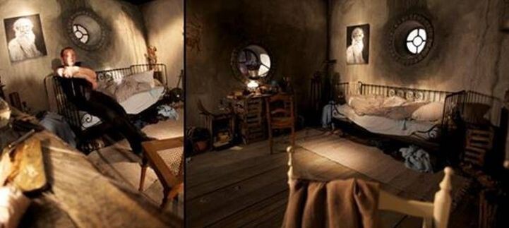 Спальня в стиле норы хоббитов