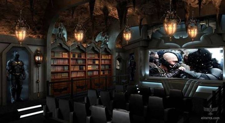 Домашний кинотеатр в стиле пещеры Бэтмена