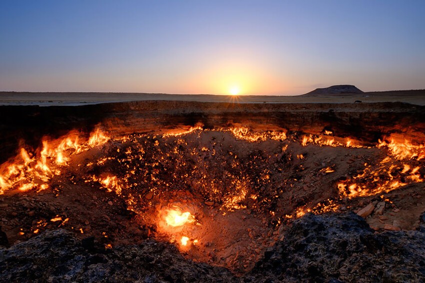 26. Газовый кратер "Врата ада", Туркменистан