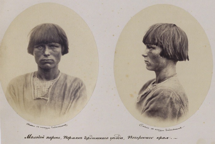Молодой парень, пермяк Чердынского уезда, Печерского края, 1868 г.