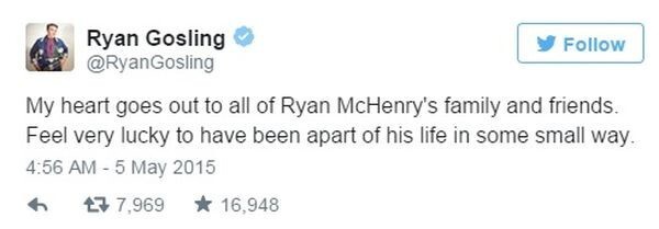 Райан Гослинг почтил память умершего парня, создавшего про него мем