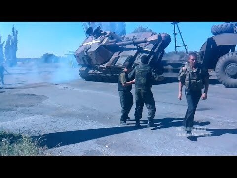 ВСУ неудачная погрузка САУ на трал 