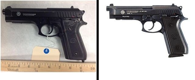 Пистолет слева - фальшивка, а справа - настоящий. Согласитесь, не так просто разобраться.