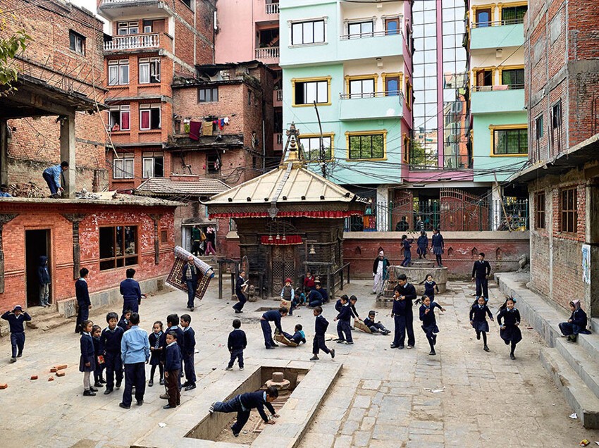 Игровая площадка в школе Bhakta Vidyashram в Катманду, в Непале.