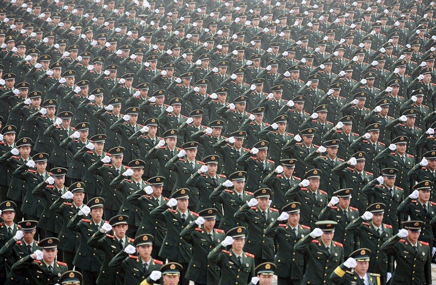 Китайские военные на параде 2014 года