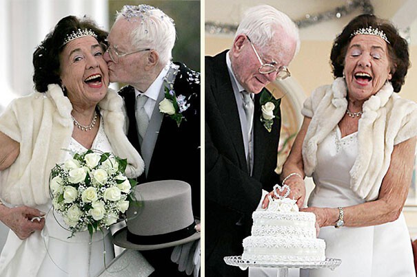 Молодожены-инвалиды. Невесте 86, жениху 94.