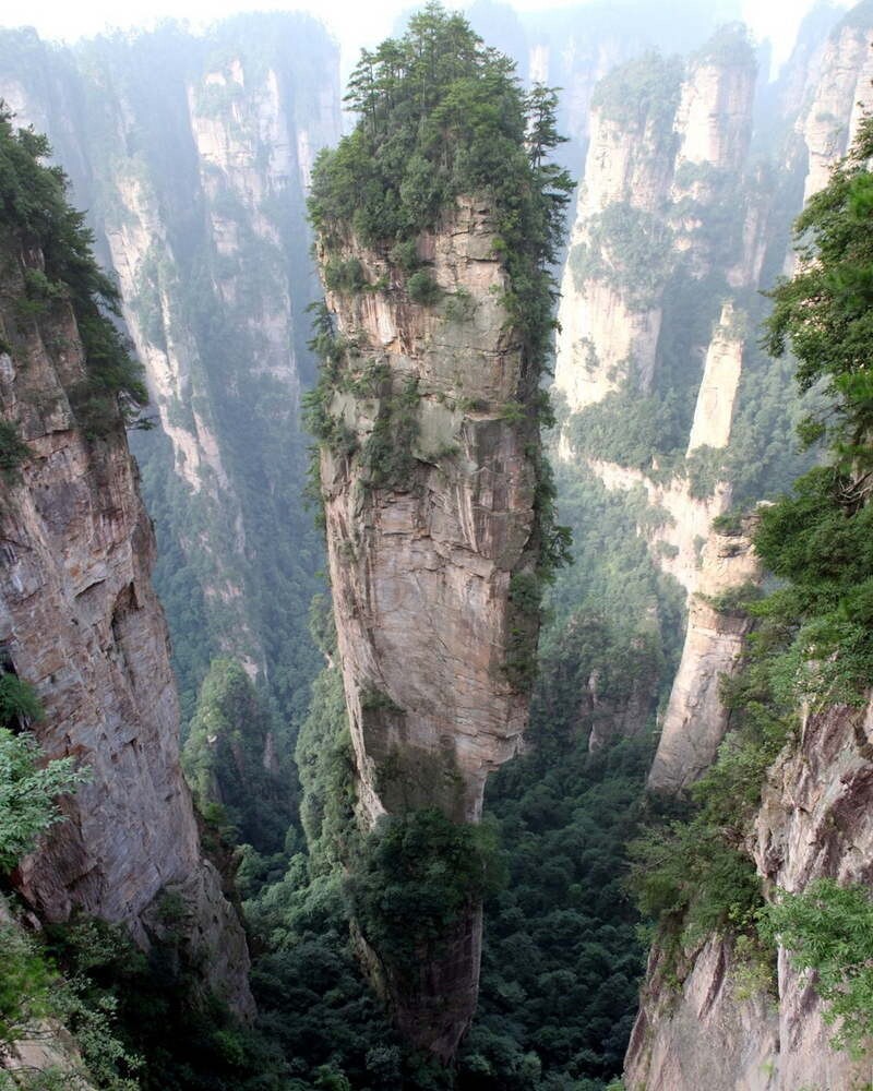 Горы Тяньцзи в Китае.