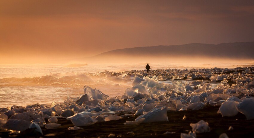 Ледниковая лагуна Йёкюльсаурлоун в Исландии.