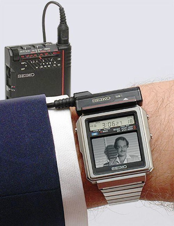  Первые в мире часы с телевизором из 80-х 