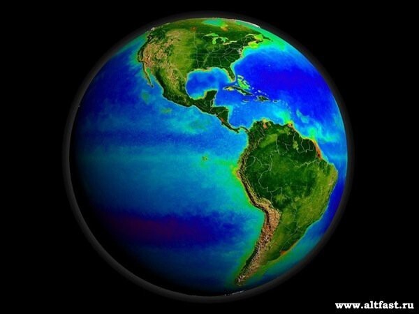 Как выглядит «круглая» Земля без морей и океанов…