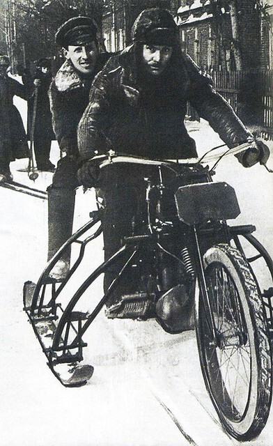 Мотоцикл "Нортон" на испытаниях. 1913-14 г.