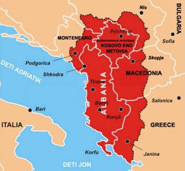 Великая Албания вместо Украины