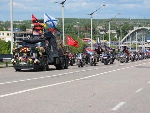 «Ночные волки» завершили мотопробег в Луганске 