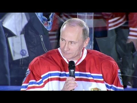 Путин вышел на лед за &quot;Звезд НХЛ&quot; 16.05.2015 