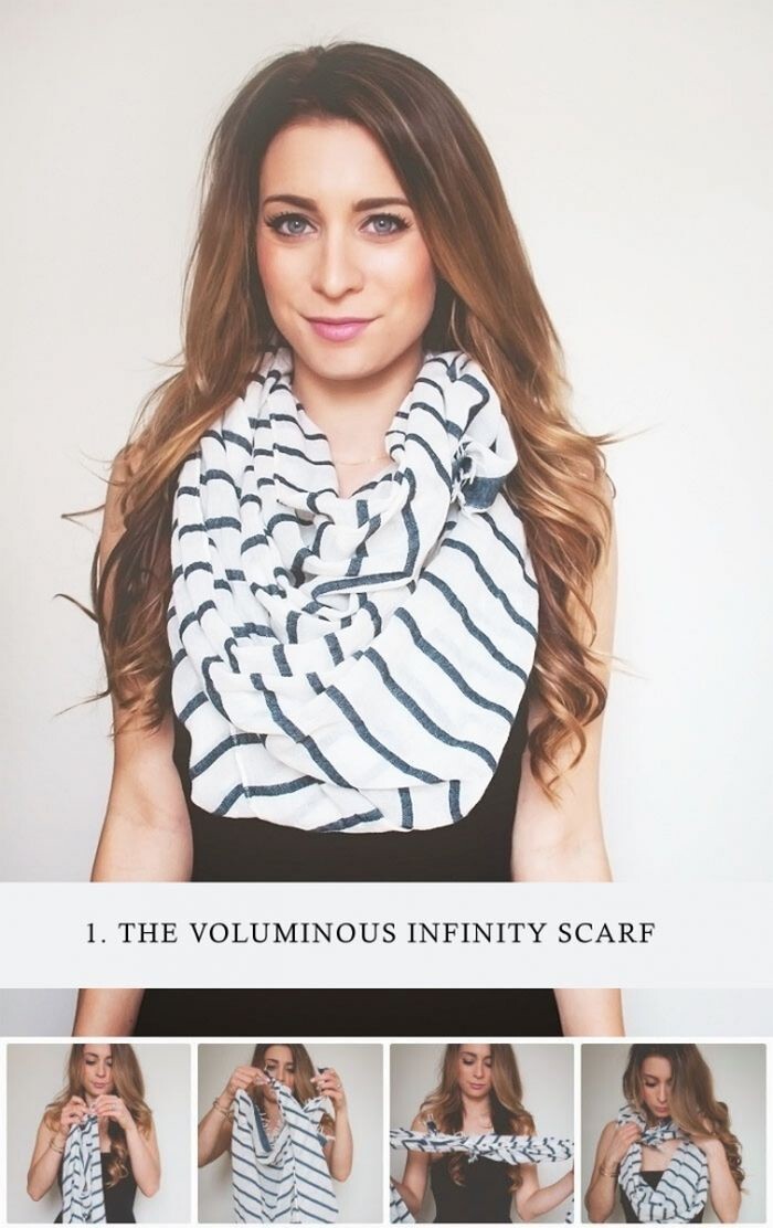 2.  Многоярусный шарф