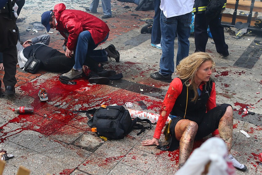 Фото теракта в Бостоне