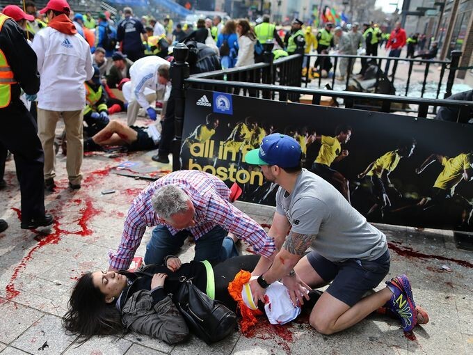 Фото теракта в Бостоне