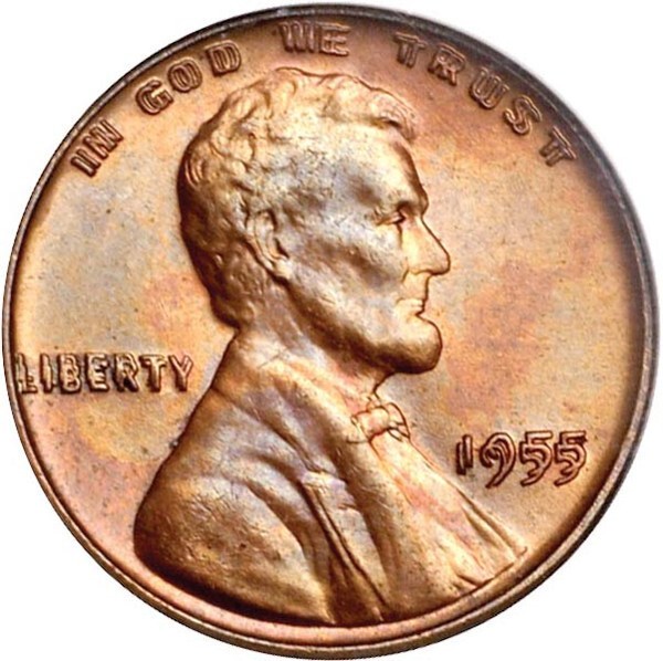 Двойной пенни 1955 года: два лица Линкольна