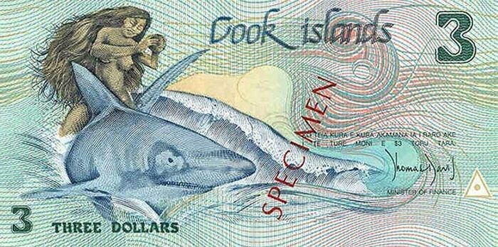 Острова Кука — 3 доллара Островов Кука