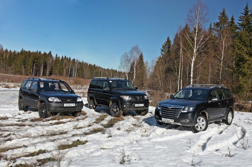 Тест УАЗ Патриот, Great Wall Hover и Chevrolet Niva