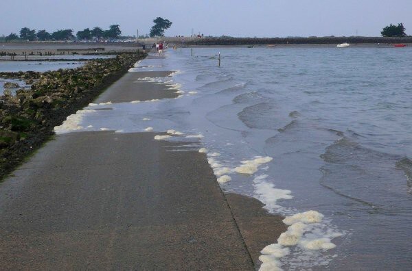 Автомобильная дорога, которая уходит под воду