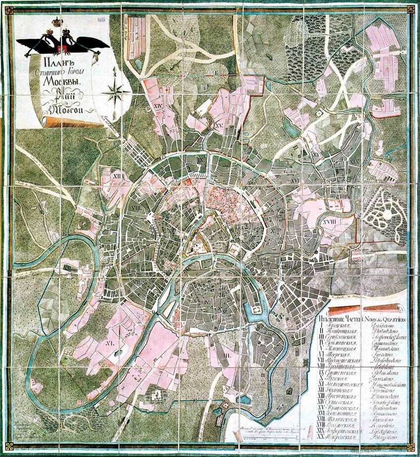 План Столичного города Москвы Ф.Куртенера 1807 года.