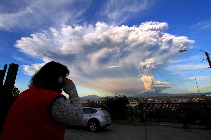 Вулкана Кальбуко На юге Чили 