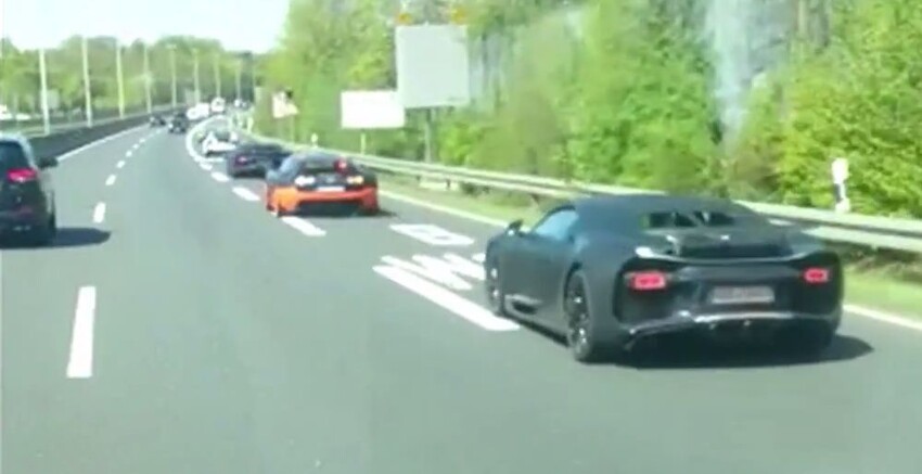 Прототип нового Bugatti Chiron на тестах: